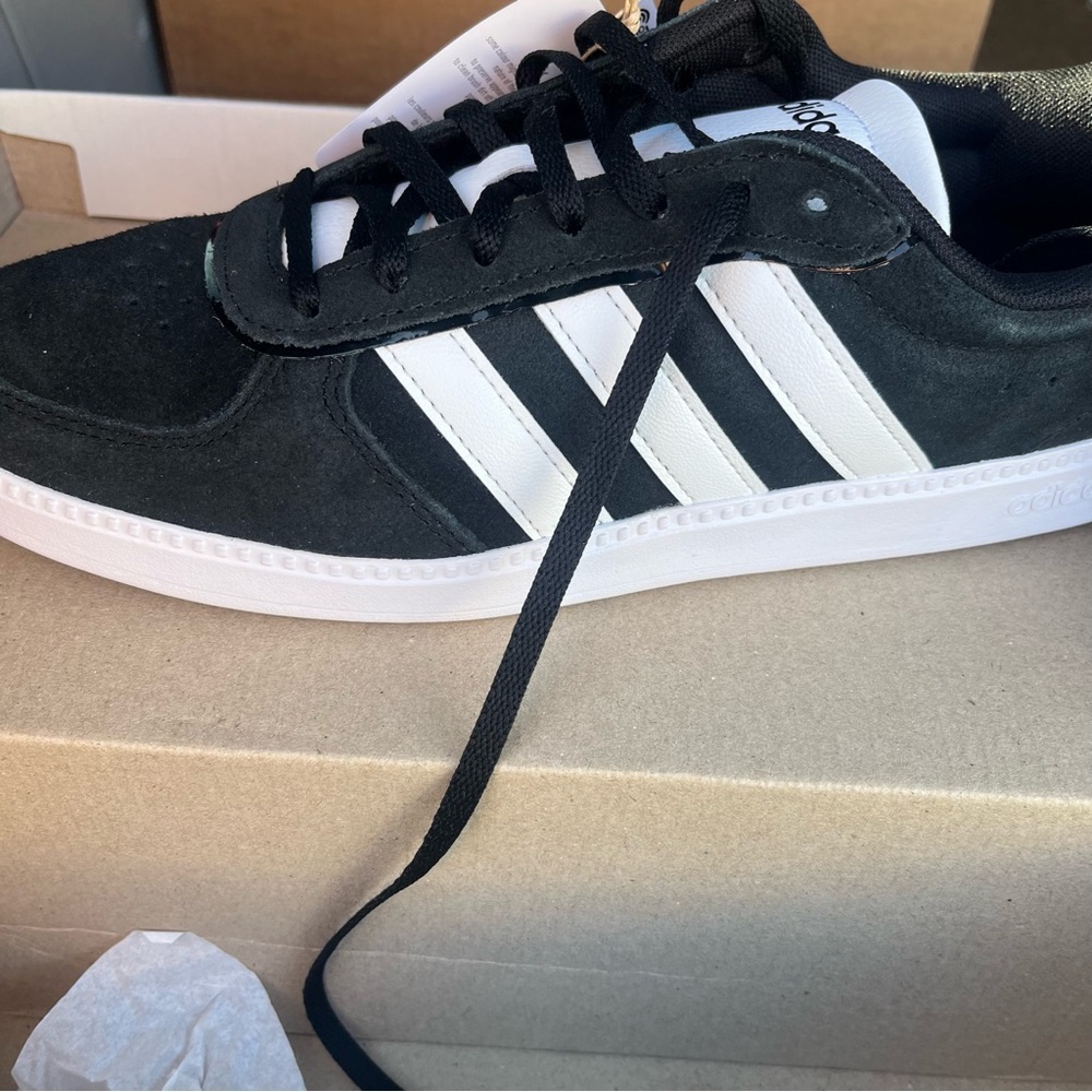Adidas Black and White Athletic Sneakers - Picture 3 of 7
